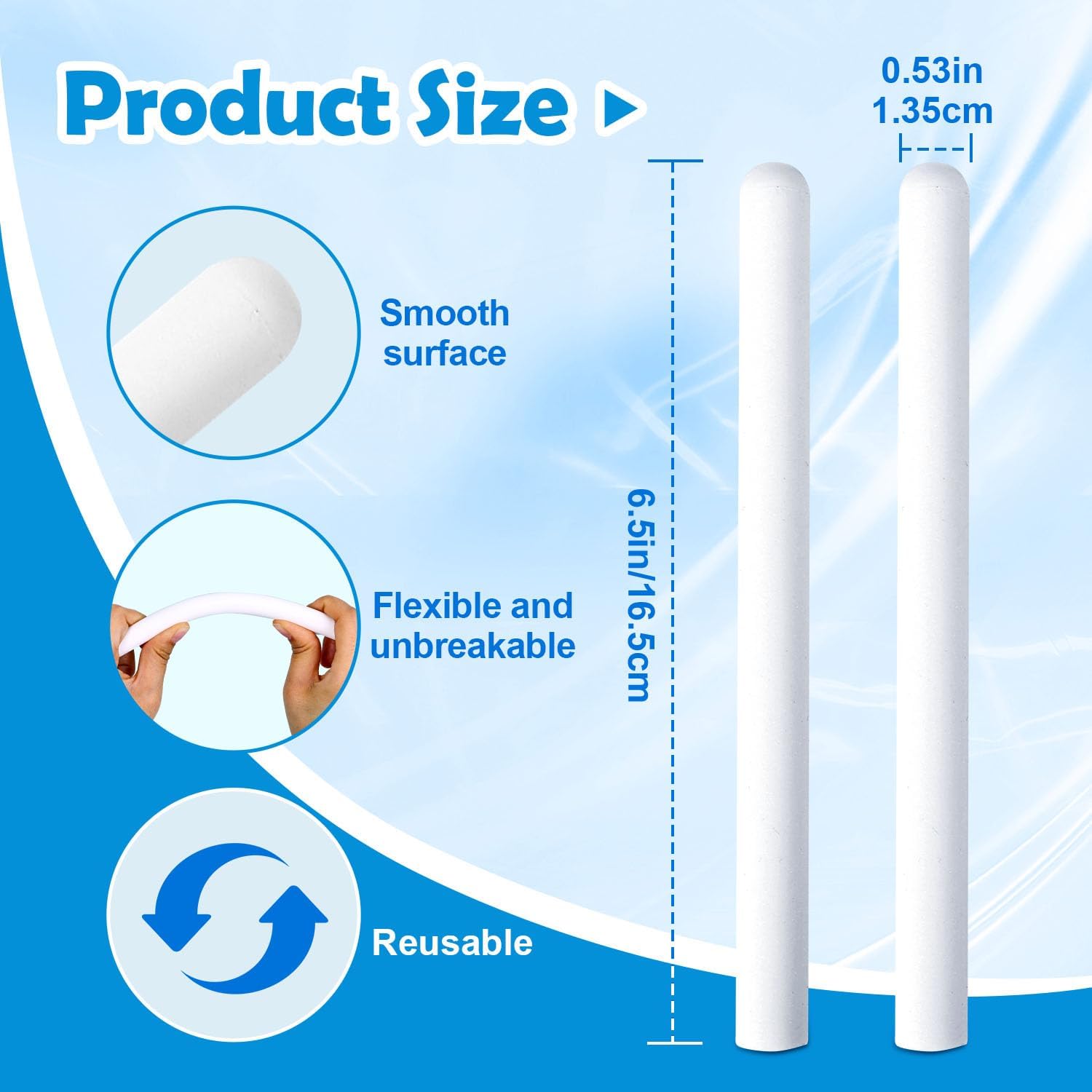 5-Pack Fiber Drying Sticks with Acrylic Storage Box