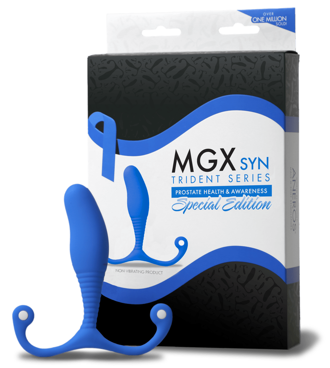 Aneros BLUE MGX SYN TRIDENT Prostate Massager - Onahole World
