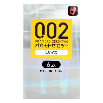 Okamoto 0.02 Ultra - Thin Condoms - Large Size (6/Pack) - Onahole World