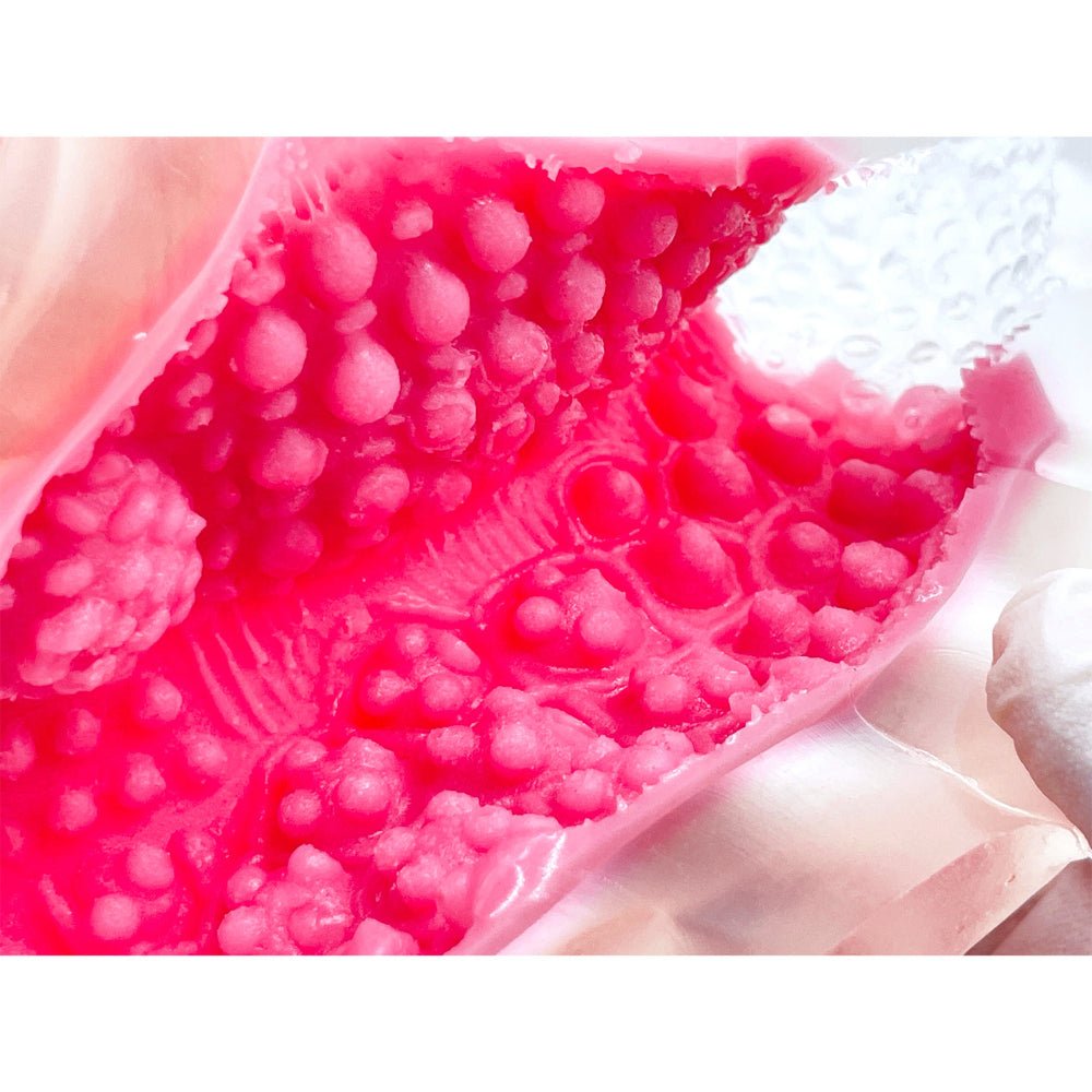 PEACH TOYS KAKU - MEIKI DX Ikura Coaster Dual - Density Textured Clear Onahole - Onahole World