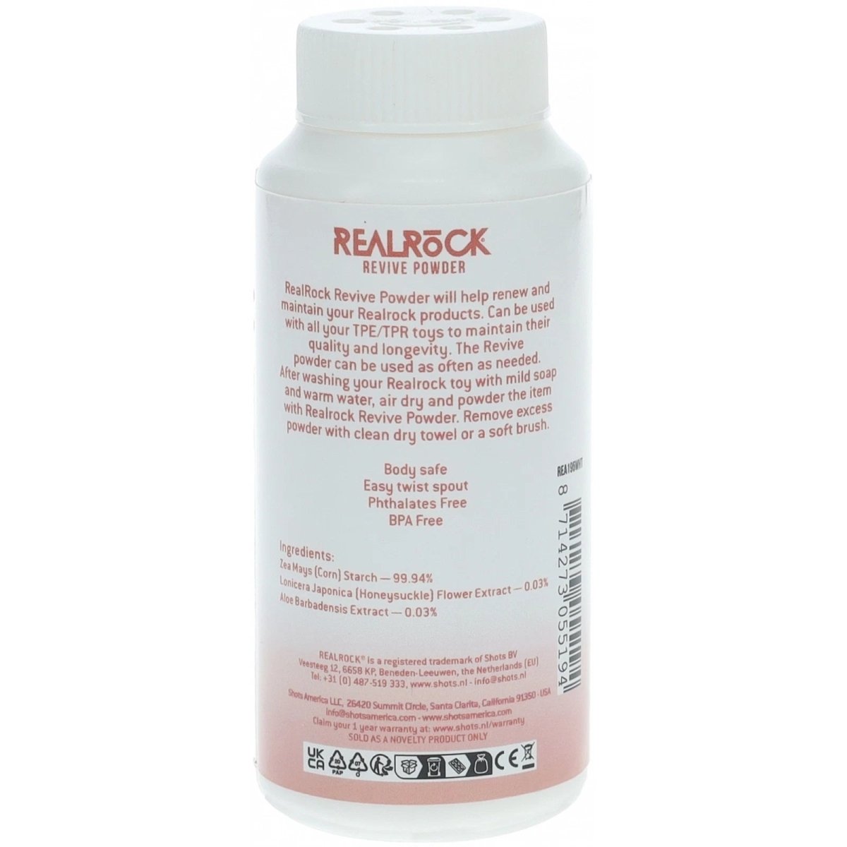 Shots - RealRock - Reviving Toy Powder - 60g - Onahole World