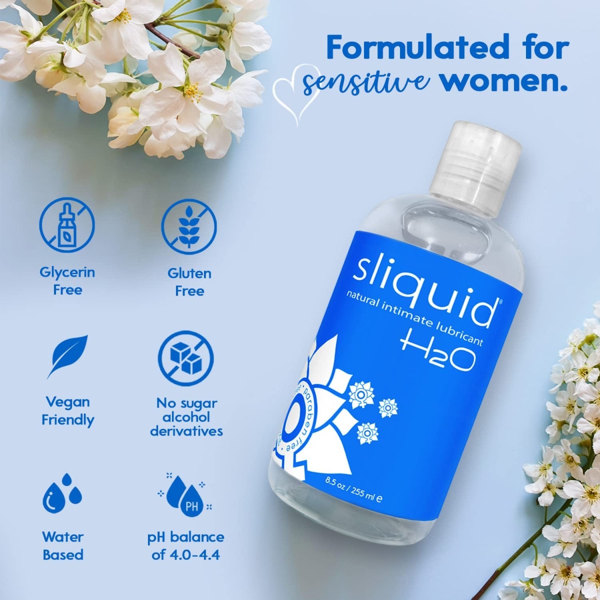 Sliquid Naturals H2O Original Water - Based Lubricant - Onahole World