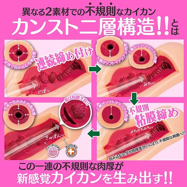 Toysheart Lv. 99 - Natural, Japanese Anime Onahole, Dual - Layer Tight Vagina Masturbator Cup for Men, Irregular Textured Suction Tunnel, Soft & Firm TPE Japanese Male Sex Toy - Onahole World
