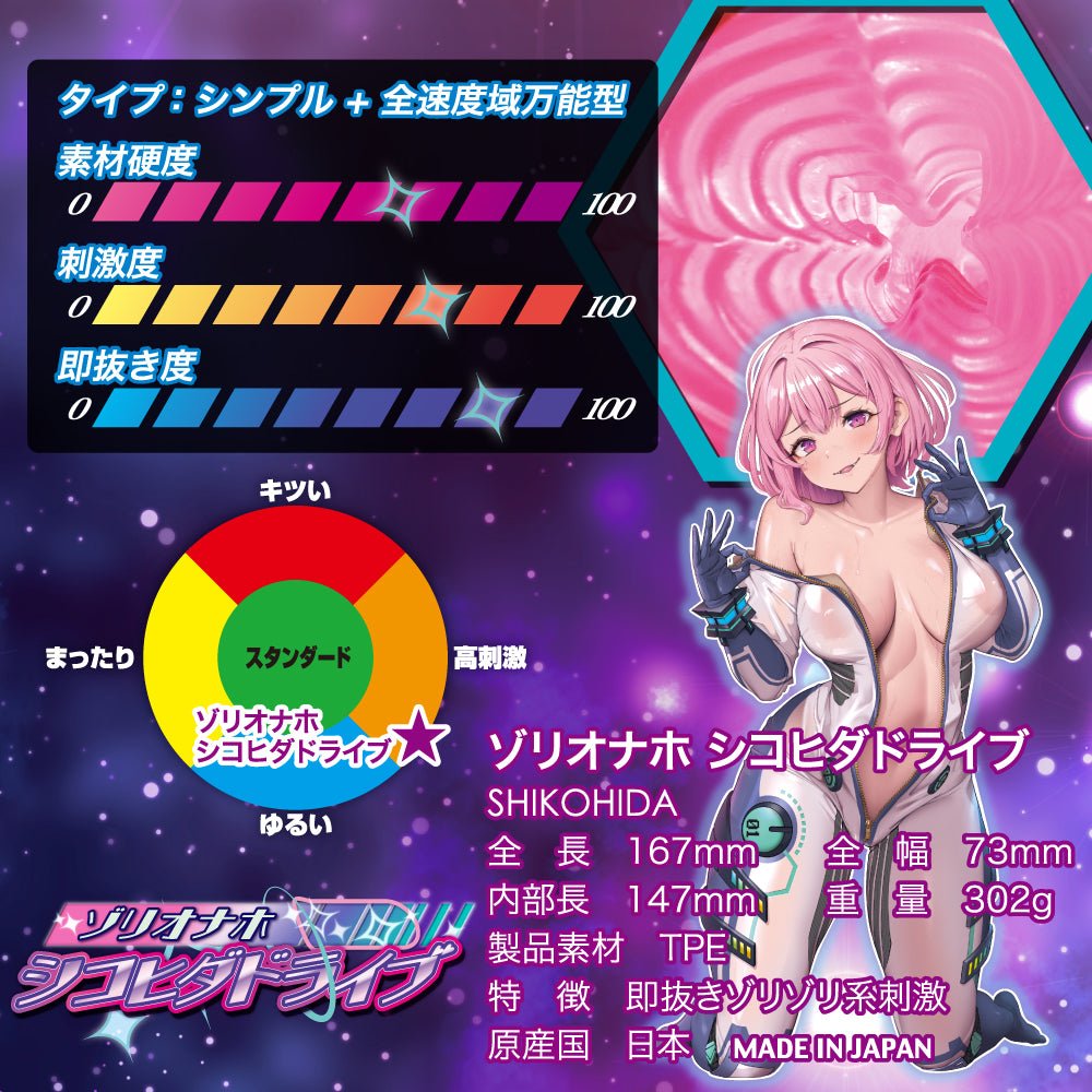 Toysheart Shiko Hida Drive – Long Stroke Ribbed Drive Onahole - Onahole World