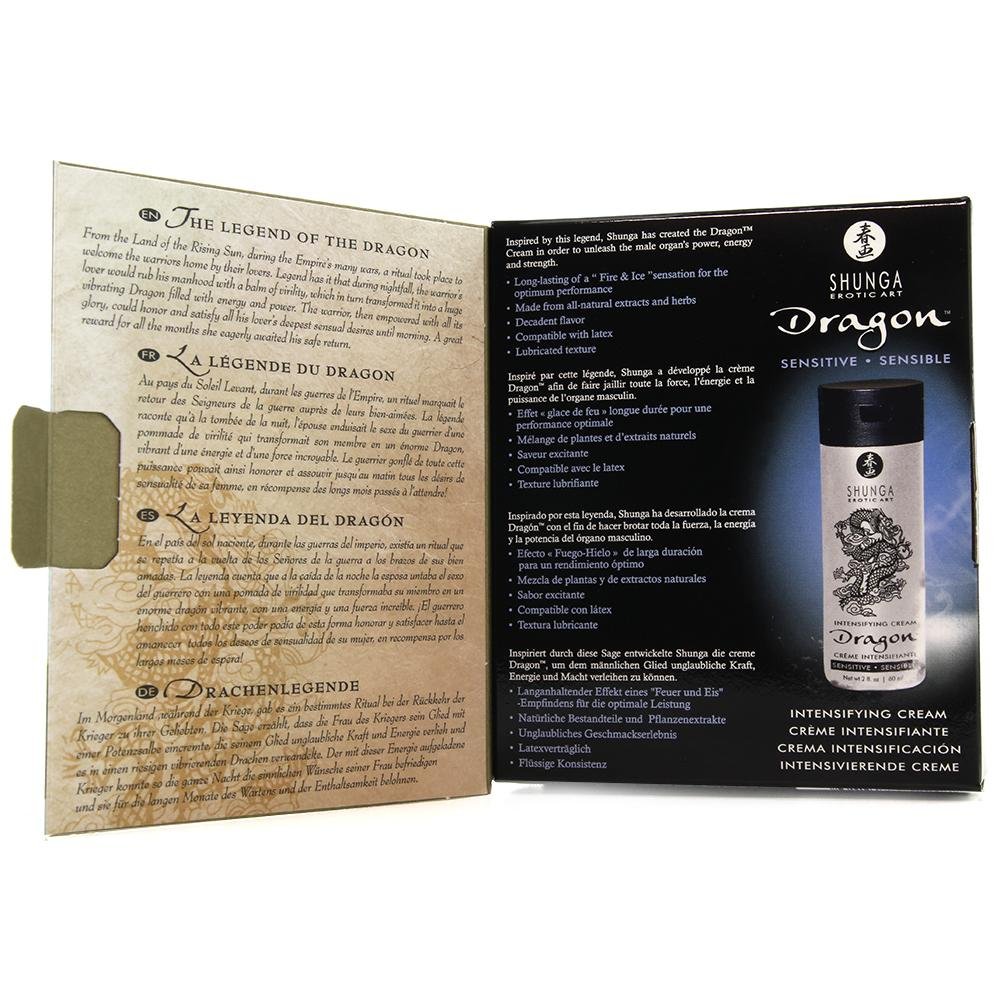 Shunga Dragon Sensitive Intensifying Cream in 2 fl.oz/60ml - Onahole World